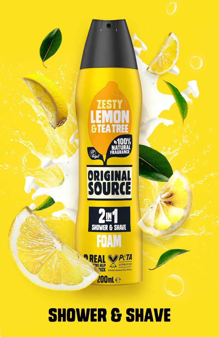Zesty Lemon & Tea Tree Shower & Shave Foam