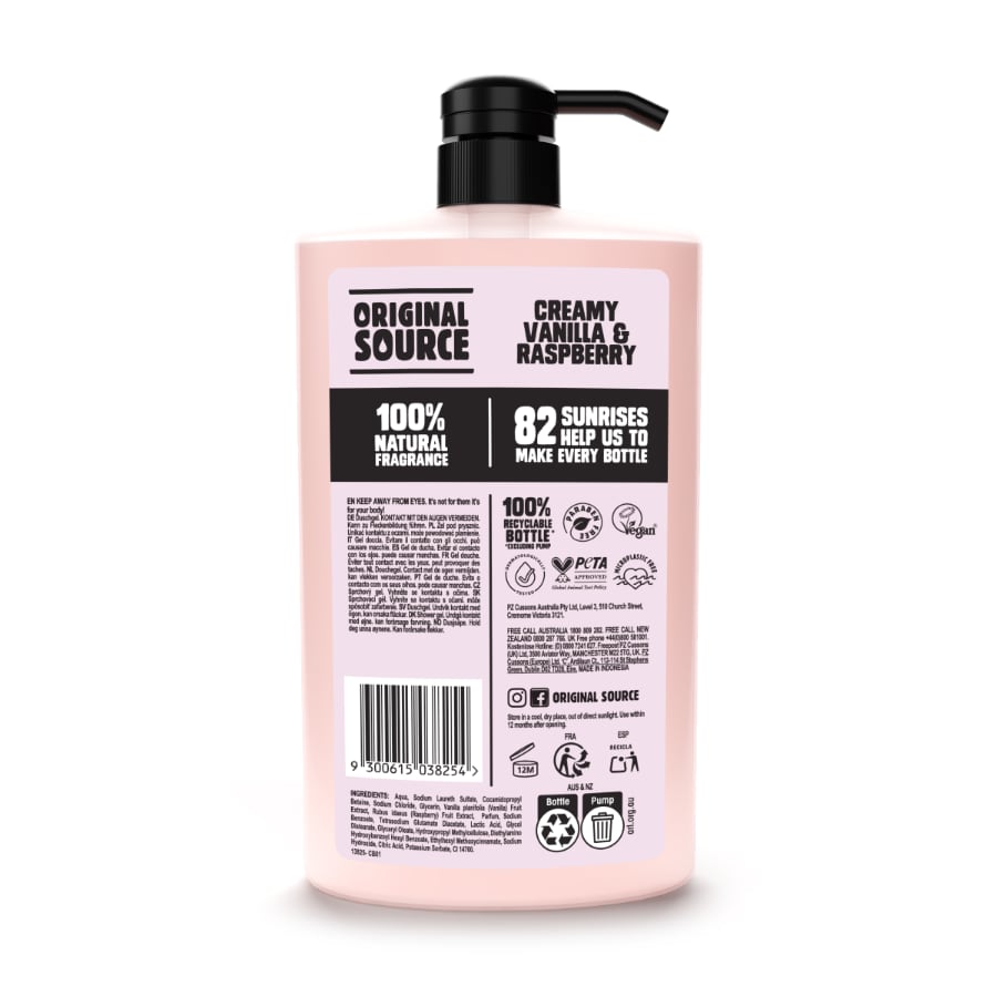 Original Source Vanilla & Raspberry Body Wash 1L